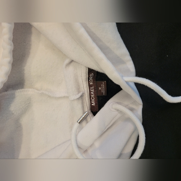 Like New Michael Kors Authentic White Long Sleeve Hoodie Sweatshirt, M - Picture 2 of 3
